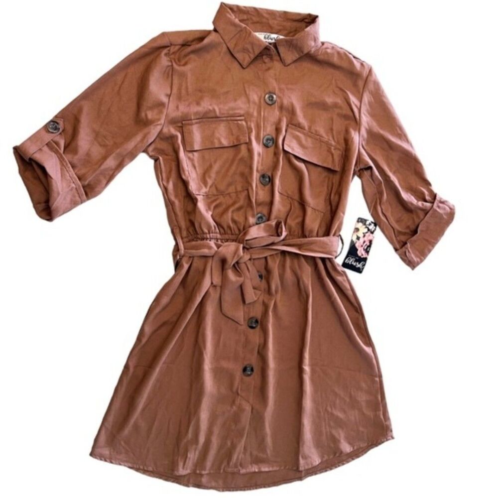 Hint of Blush Womens Dress brown lightweight different sizes available.